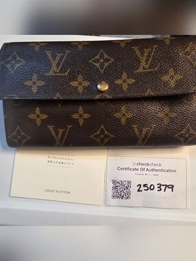 Louis Vuitton Monogram Canvas Trifold Wallet in Brown and Gold